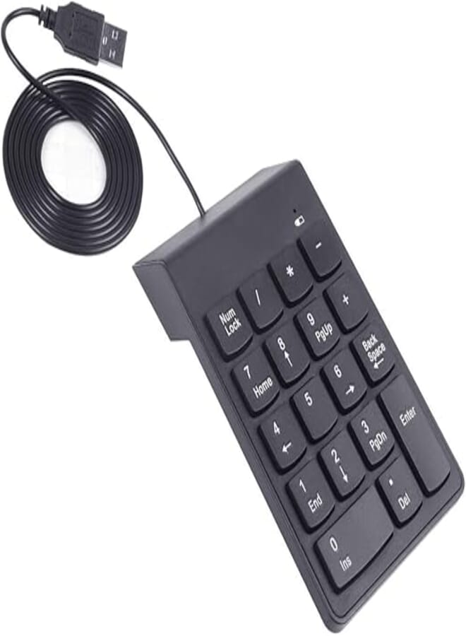 Numeric Keypad,USB Keypad, USB 18 Key Number Numeric Keypad Keyboard for Laptop/Notebook PC Computer